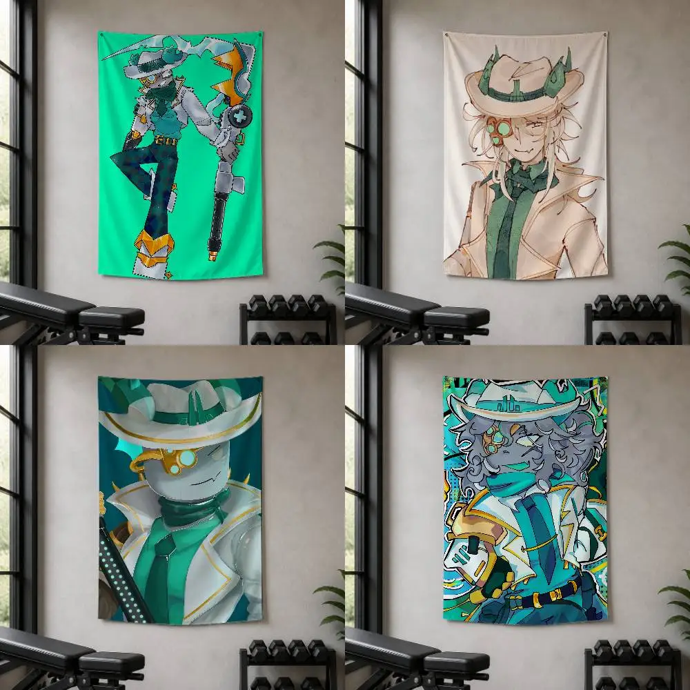 Hot Game P-Phighting S-Scythe Enamel  Decorative Wall Flag Banner for Home Garden Garage Indoor Outdoor Decor