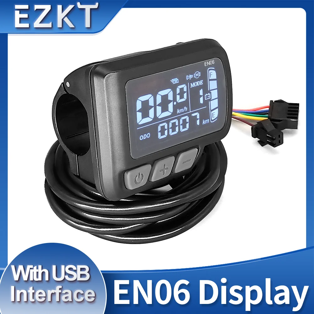 

Дисплей LCDEN06 для электрического велосипеда с разъемом SM 24 В/36 В/48 В с USB-дисплеем для электрического велосипеда