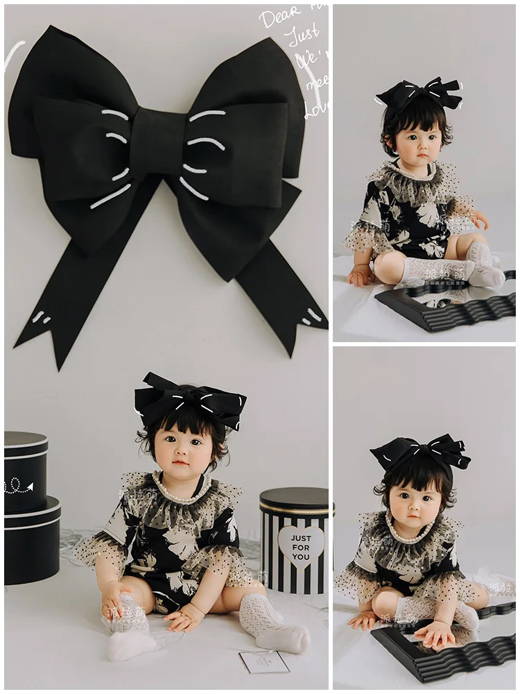 Hundred Days Baby Photography Clothing Womens Treasure Photography Clothing Bow Western Style Xiaoming Yuan  아기 코스프레