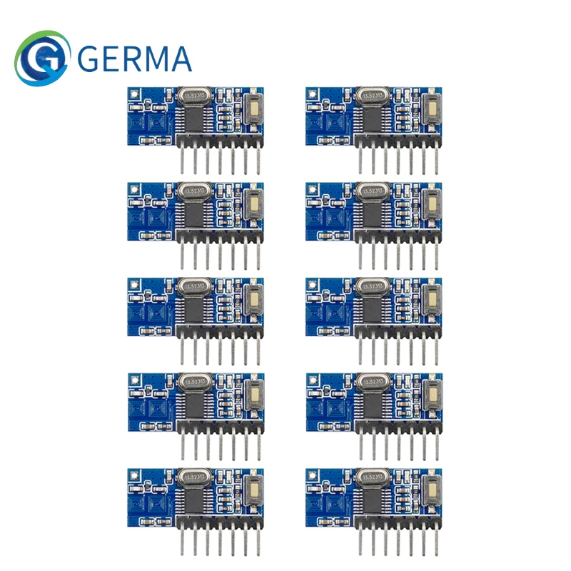 GREMA 10PCS 433,92 MHz super überlagerungs empfänger modul mit decodierung drahtlosen decodierung modul fernbedienung 1527 lernen code