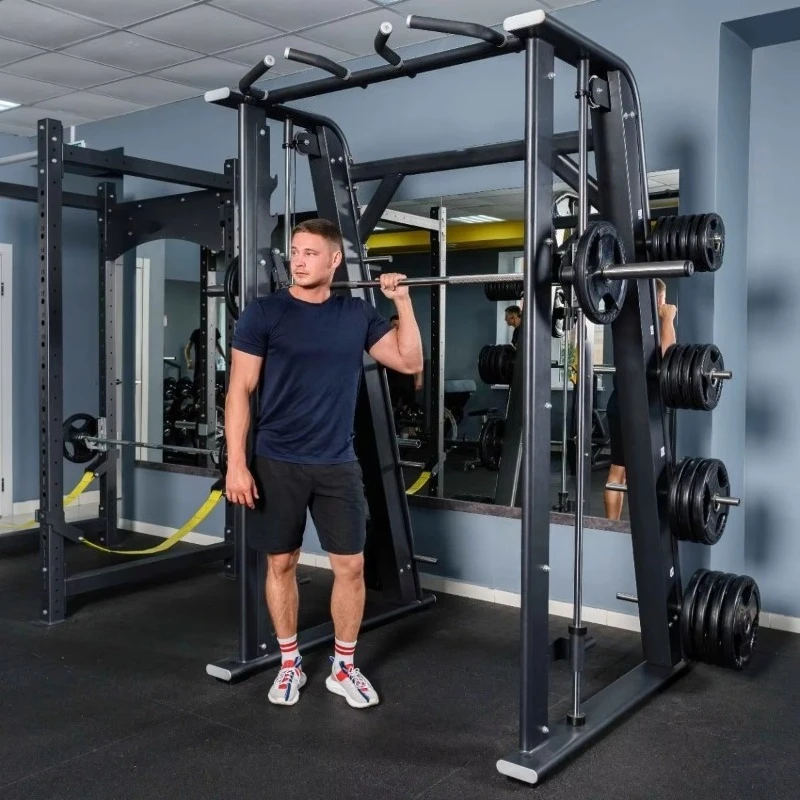 Professional Commercial Grade Steel Machine for Gym Fitness Adjustable Durable Squat Rack with Large Capacity