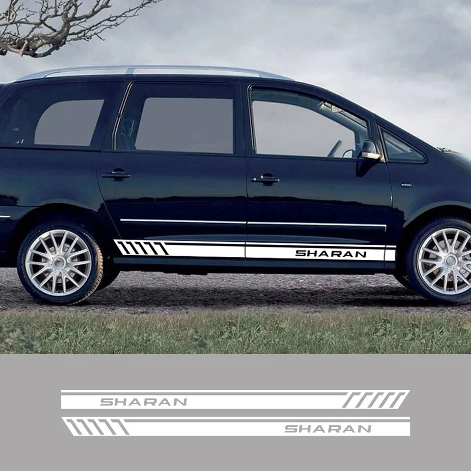 2個の車のサイドドアステッカーフォルクスワーゲンvwシャラン