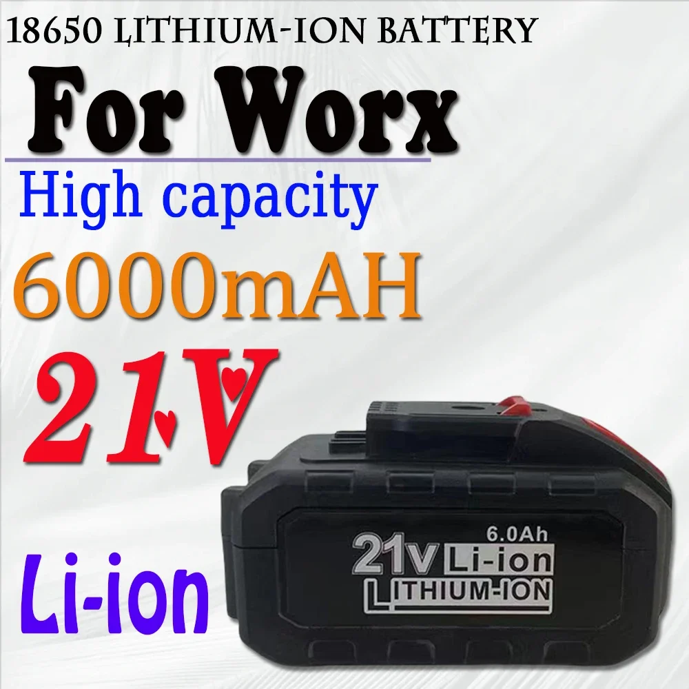 

21V For worx 6000mAh Power Tool Rechargeable Lithium Battery Cordless Electric Wrench Car impact wrench