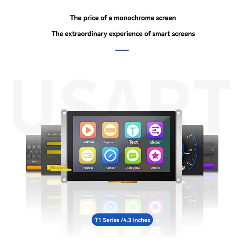 A23F-TJC4827T143-011N-I-P20 4.3 Inch TFT LCD Display Screen IPS Full Viewing Angle Serial Interface HMI Touchscreen