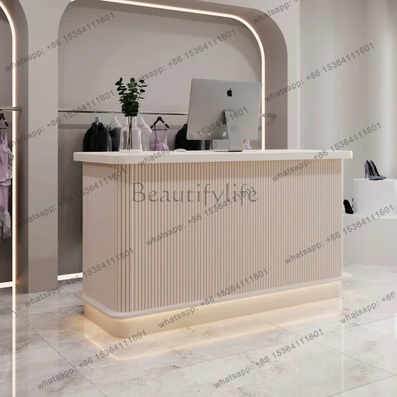 LSNordic Creative Clothing Store Cashier Desk Modern Minimalist Beauty Salon Front Desk Premium Office Furniture Recepção FYRD