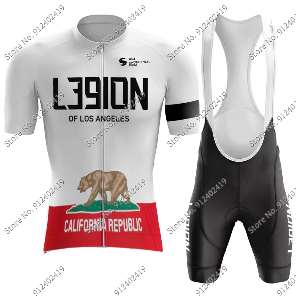 Legion of Los Angeles Team 2024 Cycling Jersey Set California Clothing Road Bike Shirts Suit Bicycle Bib Shorts MTB Maillot