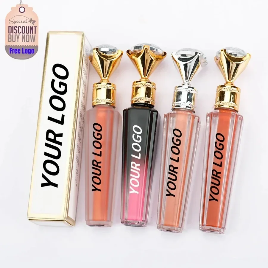 

Diamond Tube Cruelty Free Lip Gloss Private Label Matte Liquid Lipstick Vegan Makeup Custom Logo Wholesale