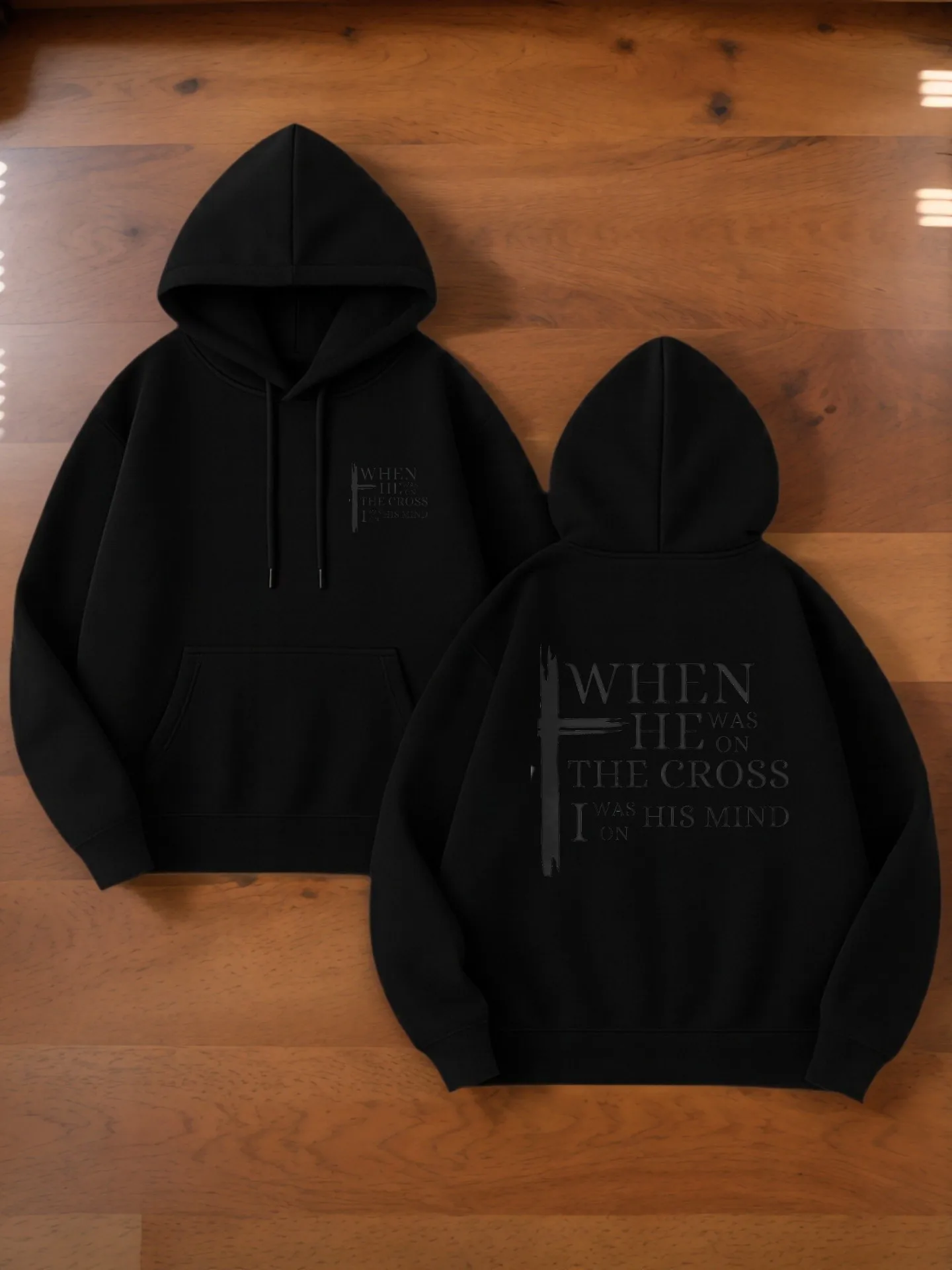 هوديي برسومات للرجال، طراز ملابس الشارع كبيرة الحجم، طباعة حروف، مبطن بالصوف، للرجال، للارتداء اليومي #1