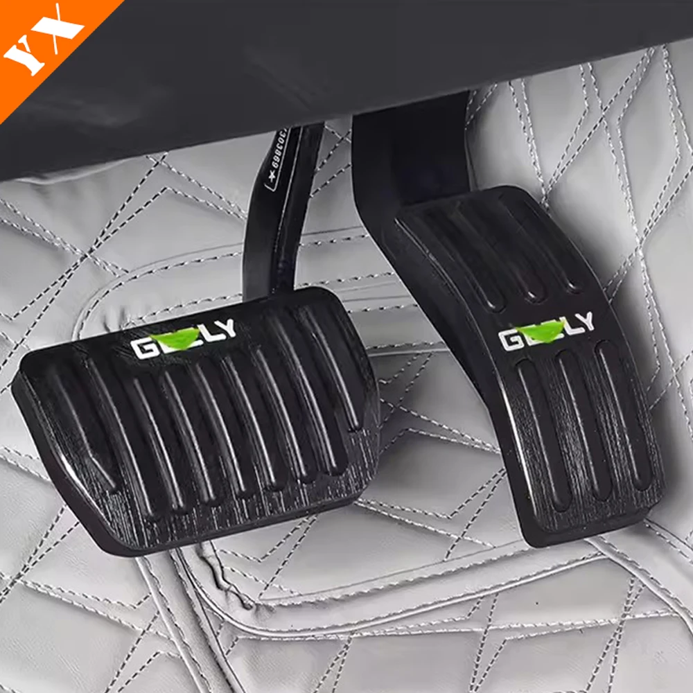 For GEELY ATLAS/BOYUE COOL 2023-2024 Black/Silvery Car Accessories  Decoration Brake Pedals Cover Non Slip Pads Interior Cover