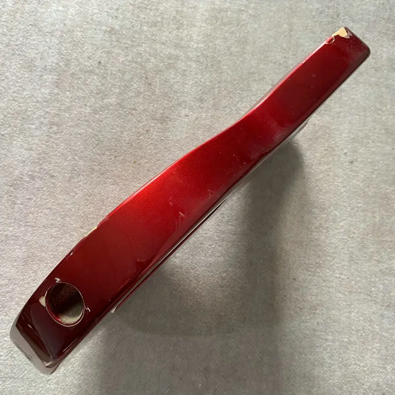 HB038 Metallic Red Color Paints and Wood Damages Unfinished Guitar Body Right Hand for Custom Order Replace and DIY Use