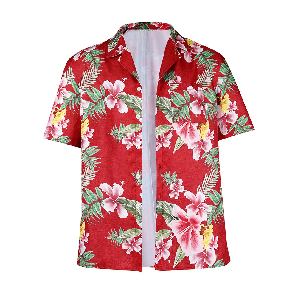 

Gamen Cos Kasuga Ichiban Cosplay Costume Men Floral Shirt Summer Short Sleeve