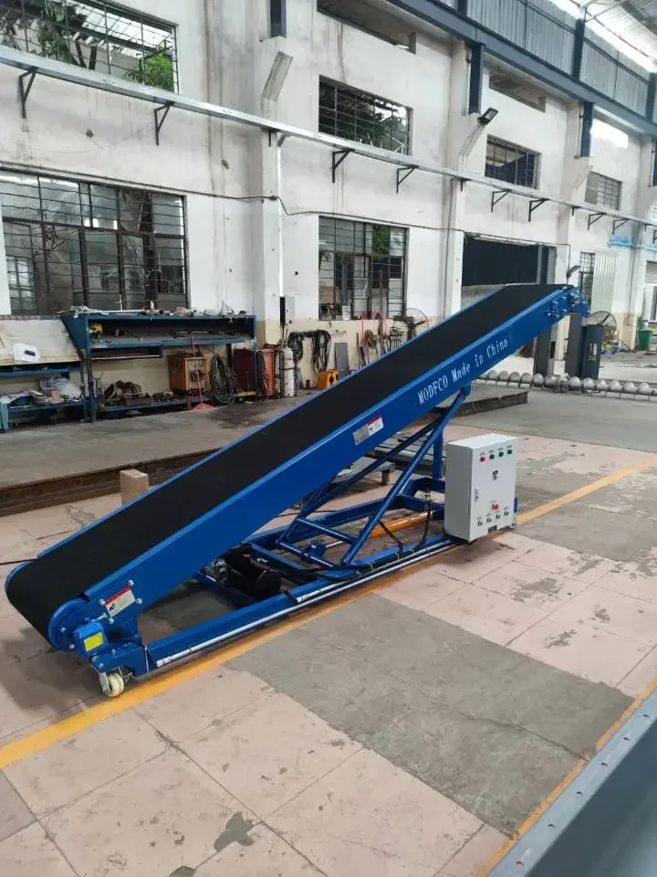 high efficiency truck conveyor system unloading loader