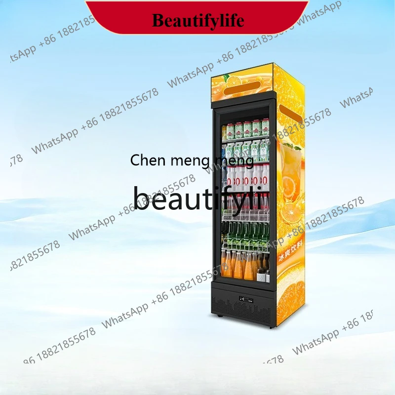 AB02 Beer Beverage Display Cabinet Commercial Single Door Air Cooling Fresh-keeping Sample Retention Cabinet