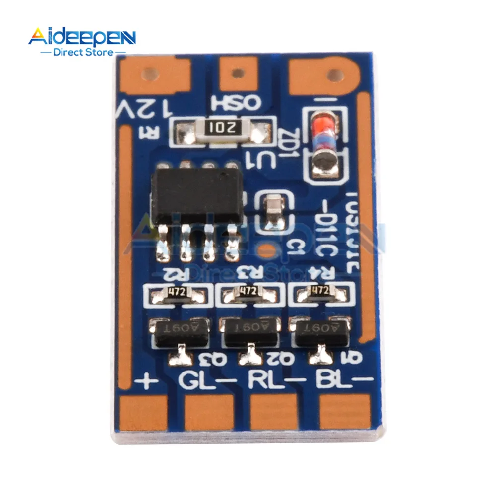 DC 5 V-12 V 2A RGB โมดูล 11 ชนิดปุ่มโหมดสวิทช์สีโมดูล High Current Drive Circuit Board