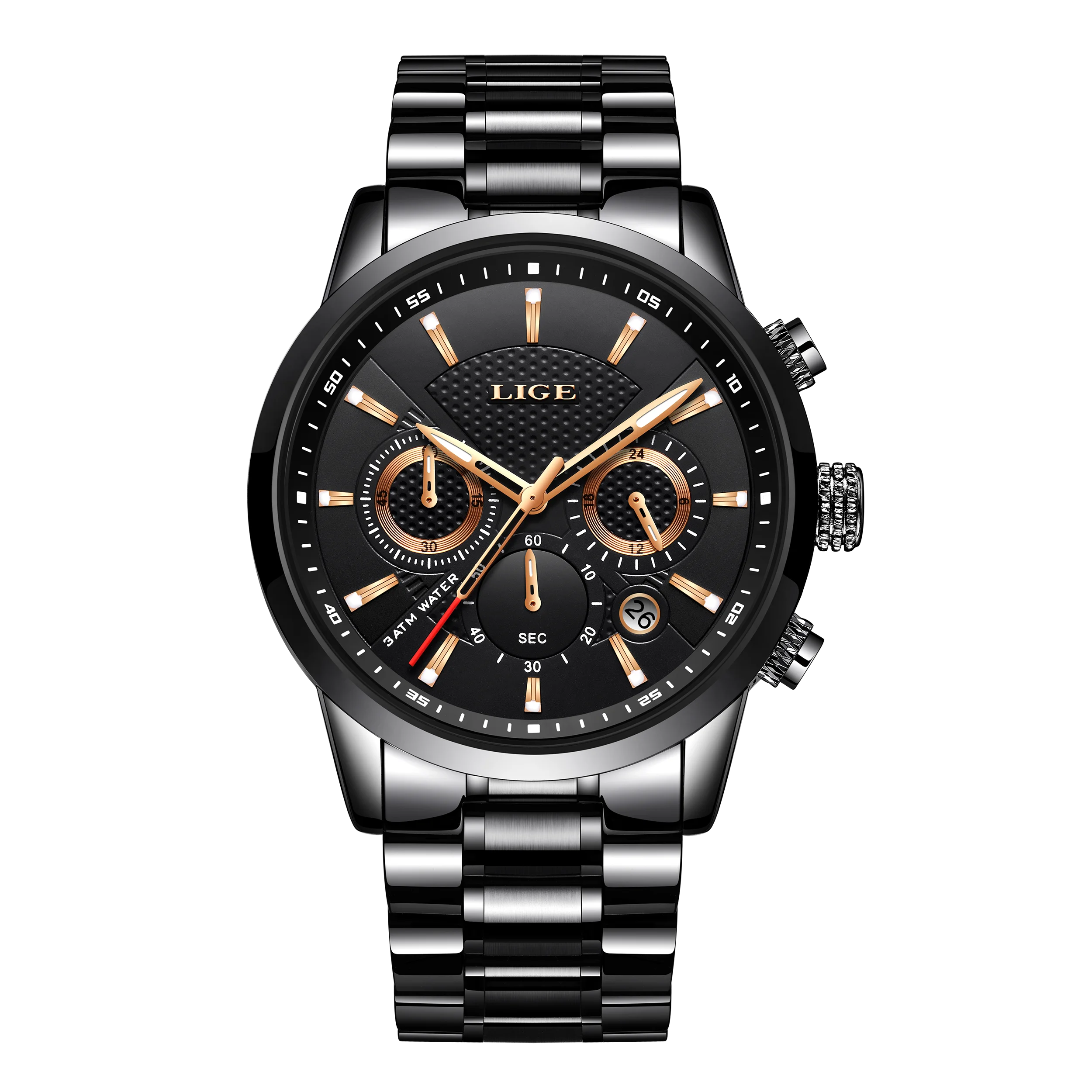 Uhren Herren Neue LIGE Top Marke Luxus Casual Edelstahl Quarz Herren Uhr Business Uhr Männlich Sport Wasserdicht Datum Chronograph