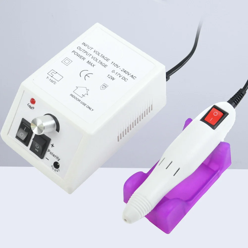 Lixa de unhas elétrica 20000 máquina de broca da arte do prego manicure pedicure kit profissional branco ue plug manicure pedicure máquina