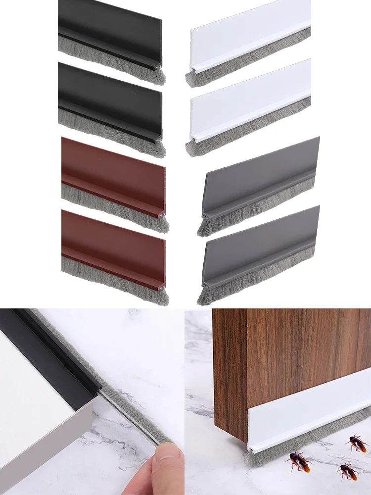 

2pcs 100CM Door Seal Draft Strips Door Bottom Sealing Strip Tape With Sweep Brush BlockerInsect Proof Xxxxxxxxxxxxxxxxxxxxxxxxxx