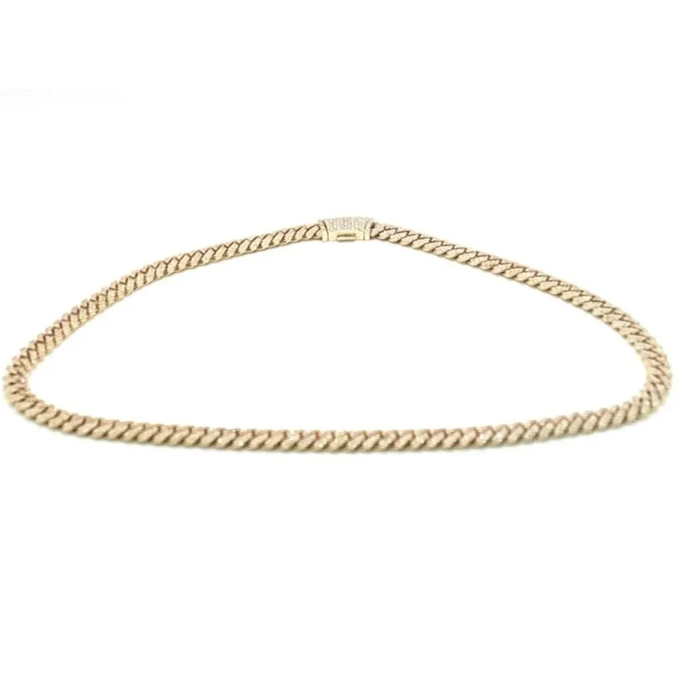 VVS Moissanite .Platinum Diamond Necklace Luxury Customized Iced Hip Hop Cuban Link Flower Pattern for Certified Unisex