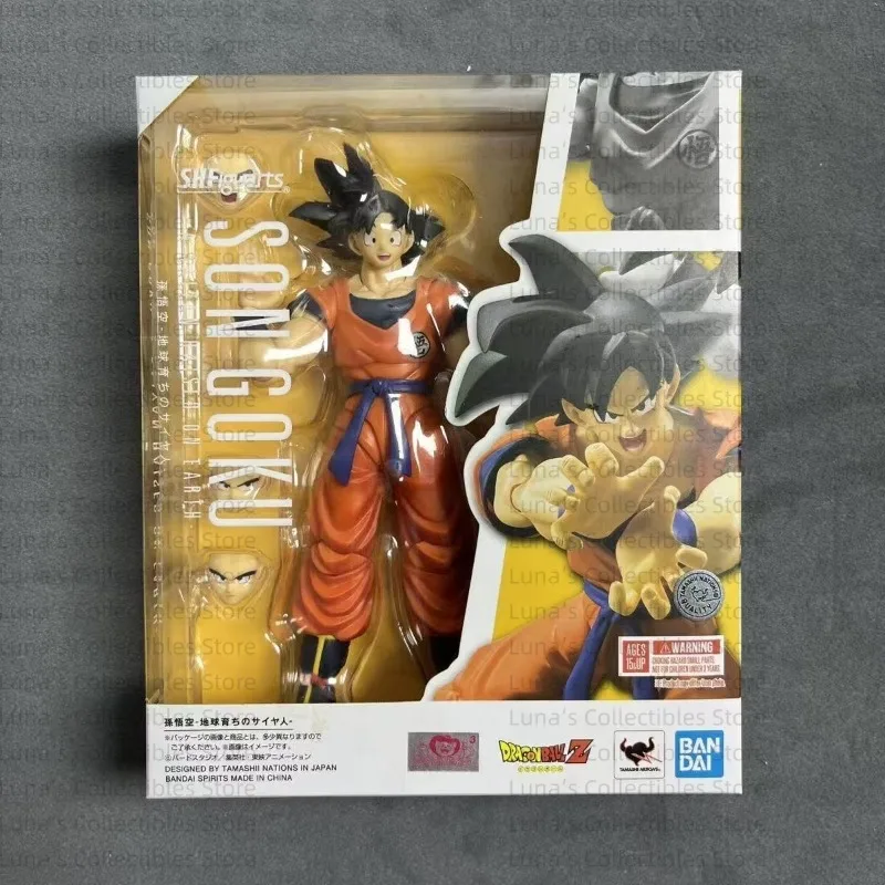 

Оригинальные фигурки Bandai SHF Dragon Ball Super: Сон Гоку с черными волосами, Саян, выросший на Земле, игрушки и подарки