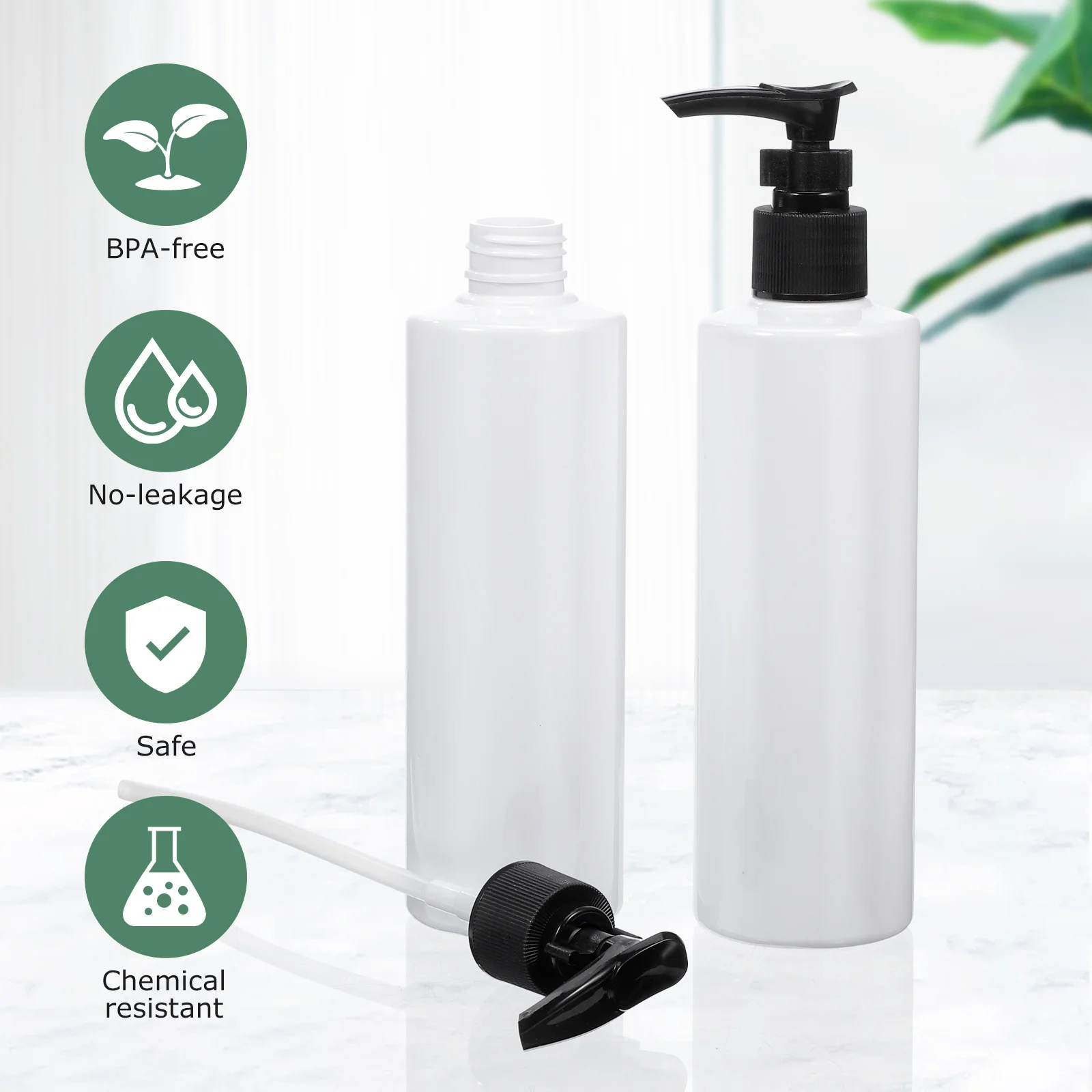 5 قطعة زجاجات السفر البلاستيكية القابلة لإعادة الملء حاويات مضخة محلول فارغة المحمولة موزع لأدوات الزينة كريمات العناية بالبشرة #5