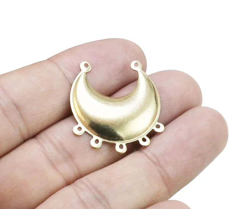 

20pcs Crescent Moon Connector, Arched Moon Earring Charms, Necklace Pendant, Jewelry Making, Earring Findings, 25.6x27mm R2745