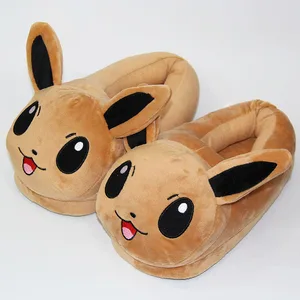 Anime Pokemon Terlik peluş oyuncak çocuklar ve yetişkinler için, ayakkabı, iç tasarım, sıcak, yumuşak, kawaii, Pikachu, Eevee, Umbreon, Yıldızlar, ev, kış, yeni, 8 en çok satılan, simpsonlar gibi-no. 1