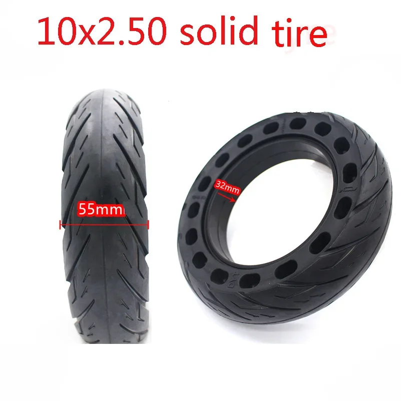 High Quality 10x2.50 Solid Tyre 10 Inch Thickened, Stab Proof Wheel Tire for Electric Scooter Balance Car Accessories