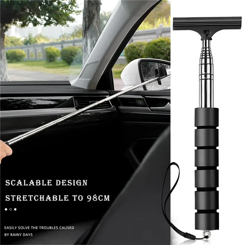 

Retractable Portable Car Cleaning Tool Windshield Wiper Mirror Rubber Blade Cleaner Accessory for Automotive Maintenance