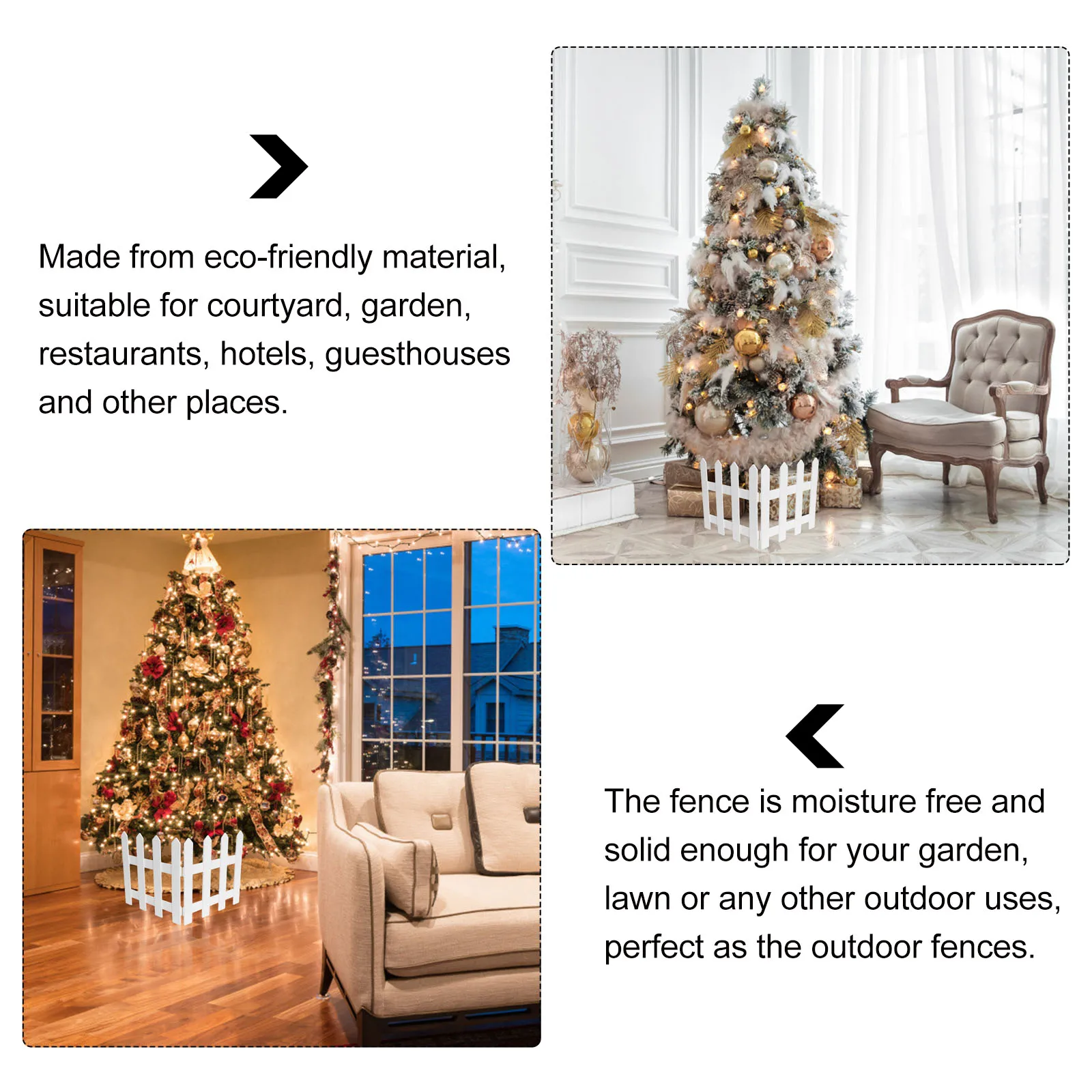 

Wooden Fence Tree Decorations Mini Picket Fences Christmas Decorations Eco Material Garden Hotel Holiday Outdoor
