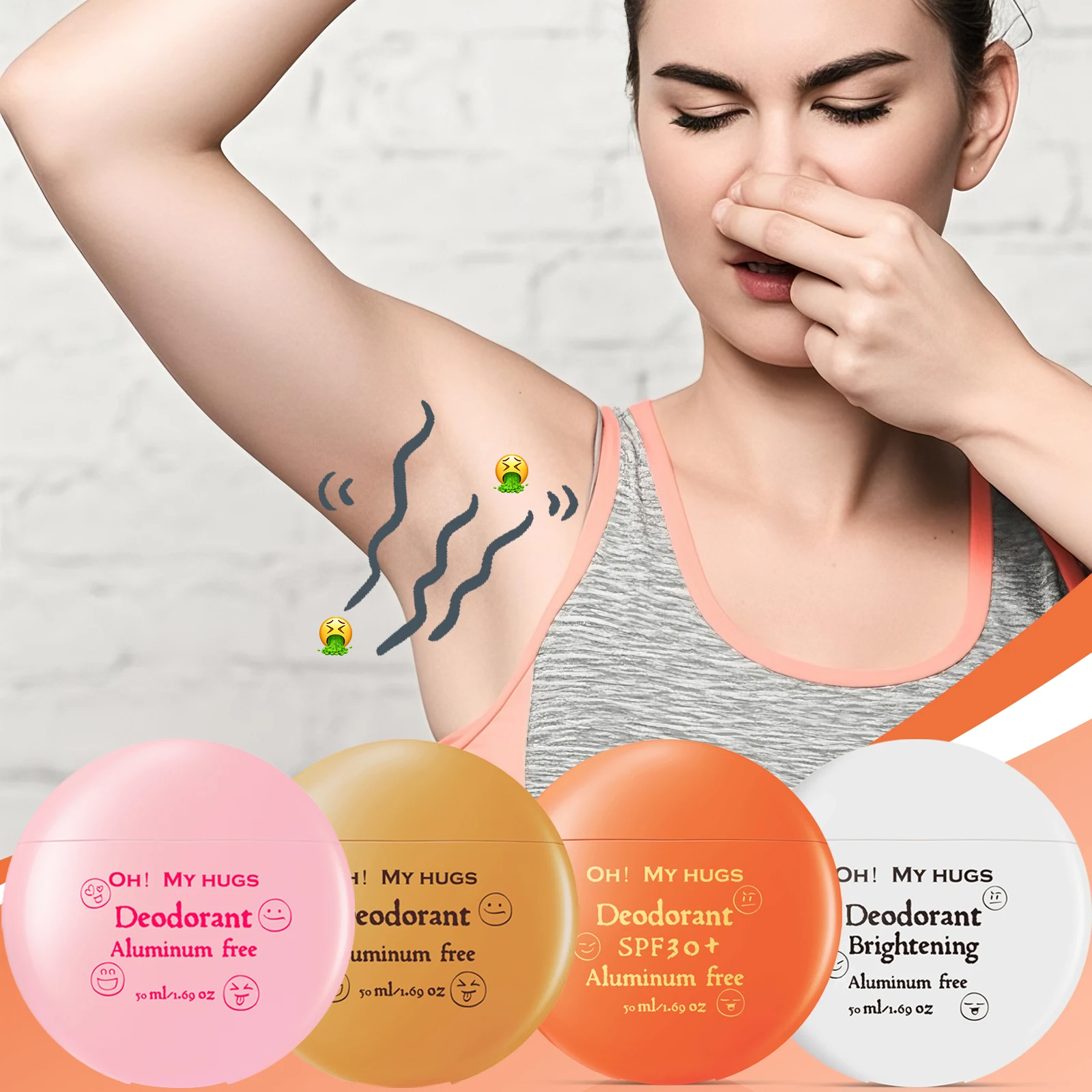 مزيل عرق طويل بدرجة 24 ساعة كريم سطع خالي من الألومنيوم مريح مقاوم للعرق سائل مضاد للتعرق غسول طازج تحت الإبط عديم الرائحة #1