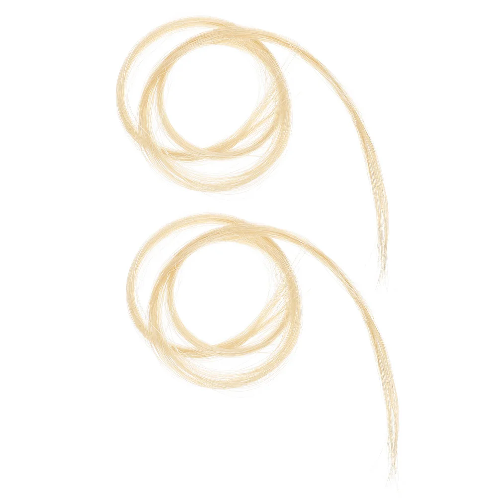 

2Pcs Violin Bow Hair Replacement Natural Horsehair Practical Violin Parts Accessories Reliable Musical Bow Hair