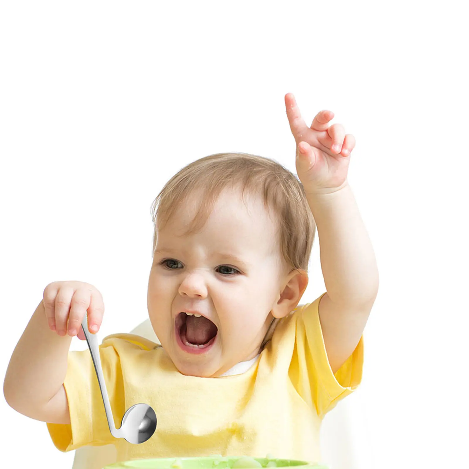 

2pcs Elderly Eating Spoon Stainless Steel Curved Assist Wear Resistant Adaptive Utensils Daily UseSpoons Travel Dining Forks H