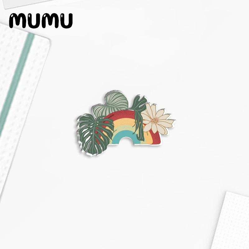 2024 New Monstera Leaf Lapel Pin Green Leaves Acrylic Brooches Handmade Epoxy Jewelry Shirt Bag Badge