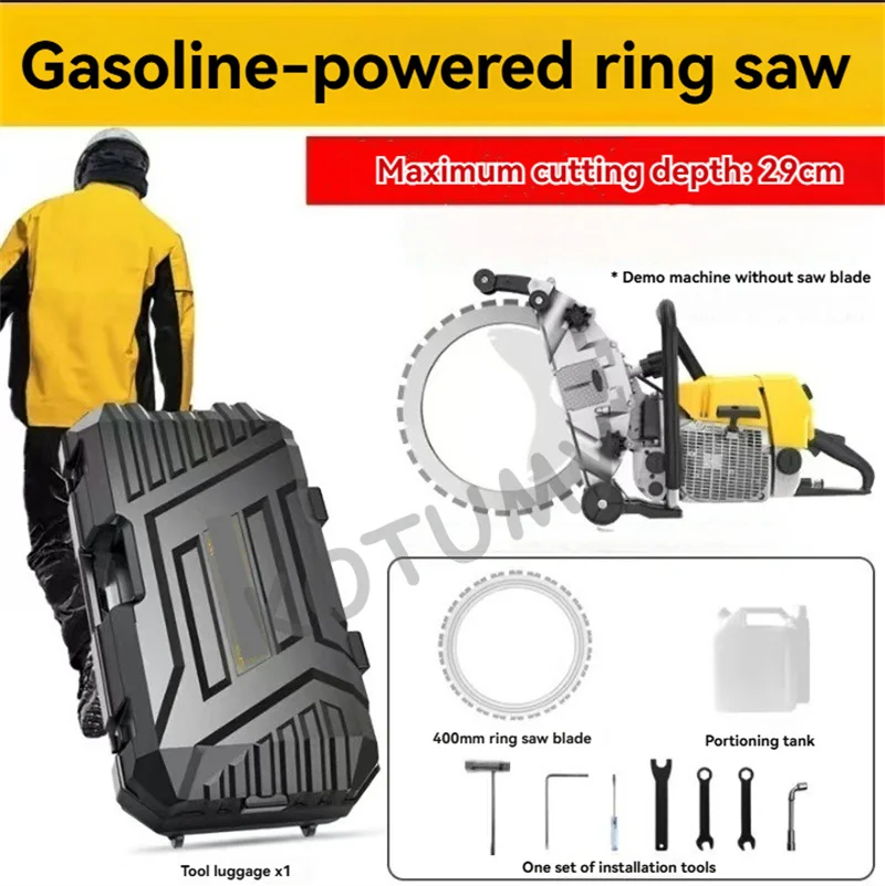 Gas Cutting Machine 2-Stroke Concrete Road Cutting Wall Marble Dustless Concrete Ring Saw