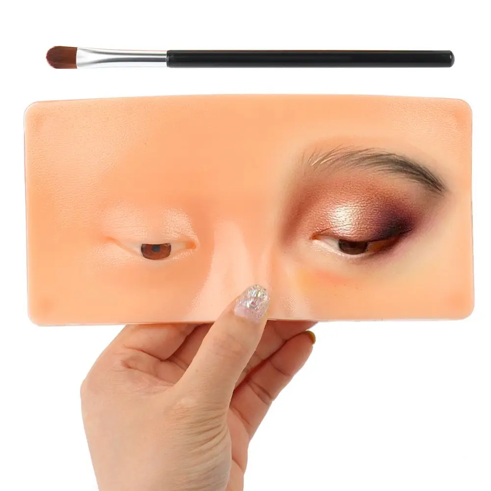 Pinsel für Gesicht, Augen, Wimpernansicht, Augenlider zum Üben von Make-up, Make-up-Trainingsbrett, Üben von Make-up, Gesichtsbrett, die perfekte Hilfe