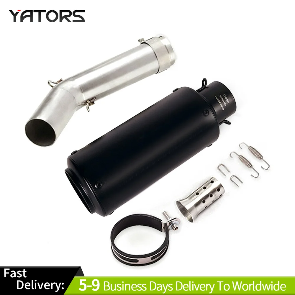 Slip for Suzuki GSXR 750 600 2006-2007 Exhaust Tips Black Muffler Mid Link Pipe Exhaust Systems Exhausts Pipes