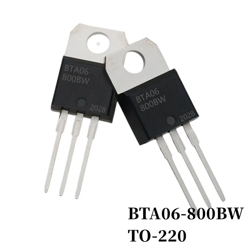 10~1000Pcs BTA06-800B BTA06-800BW BTA06-800C BTA06-800CW BTA06-800SW BTA06-800TW Triac TO-220 6A/800V DIP Thyristor Large Chip