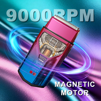 KEMEI KM-T400 Dual Foil 9000RPM 5W Magnetic Levitation Motor LED Display 1400mAh Electric Shaver Man Professional Barber Shaver