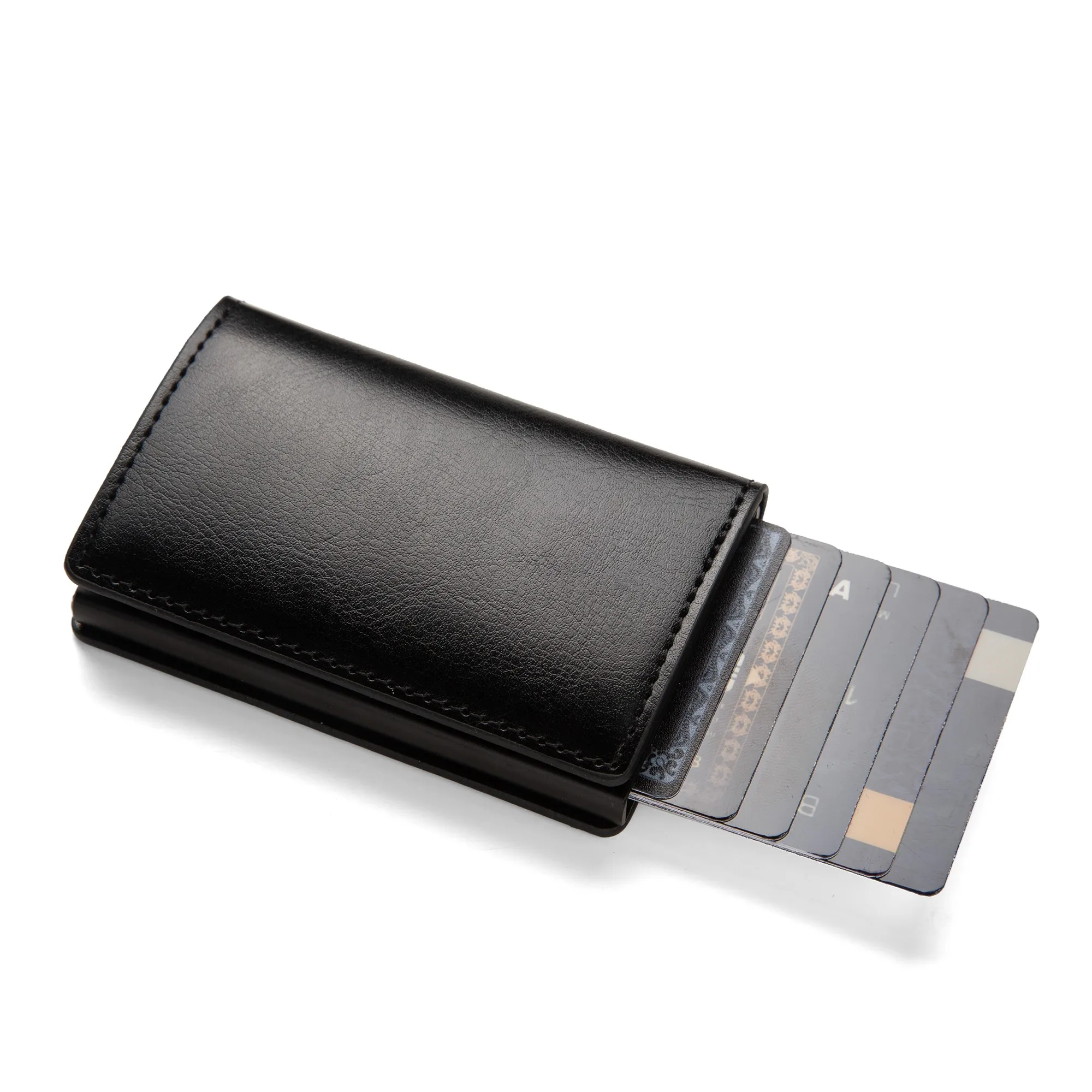 Anti-diefstal RFID creditcardhouder minimalistische portemonnee zak slanke kaarthouder kaarthouder pu leer voor mannen en vrouwen
