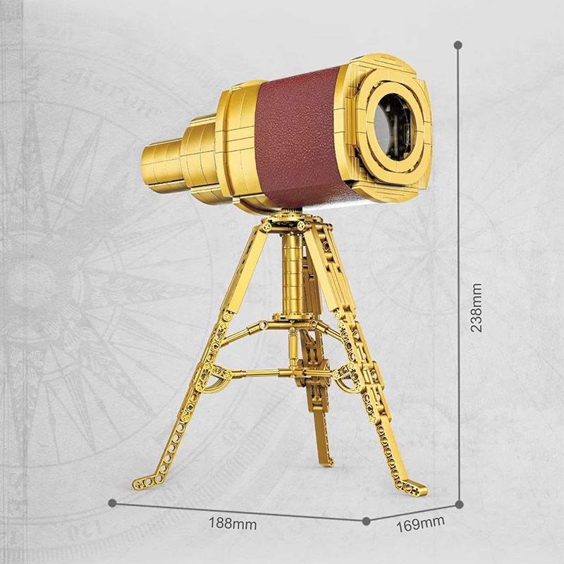00381 Classic Creative Ideas Building Blocks Mini Bricks Marine Telescope Microscope Model Kit Toys For Adults Kids Gift