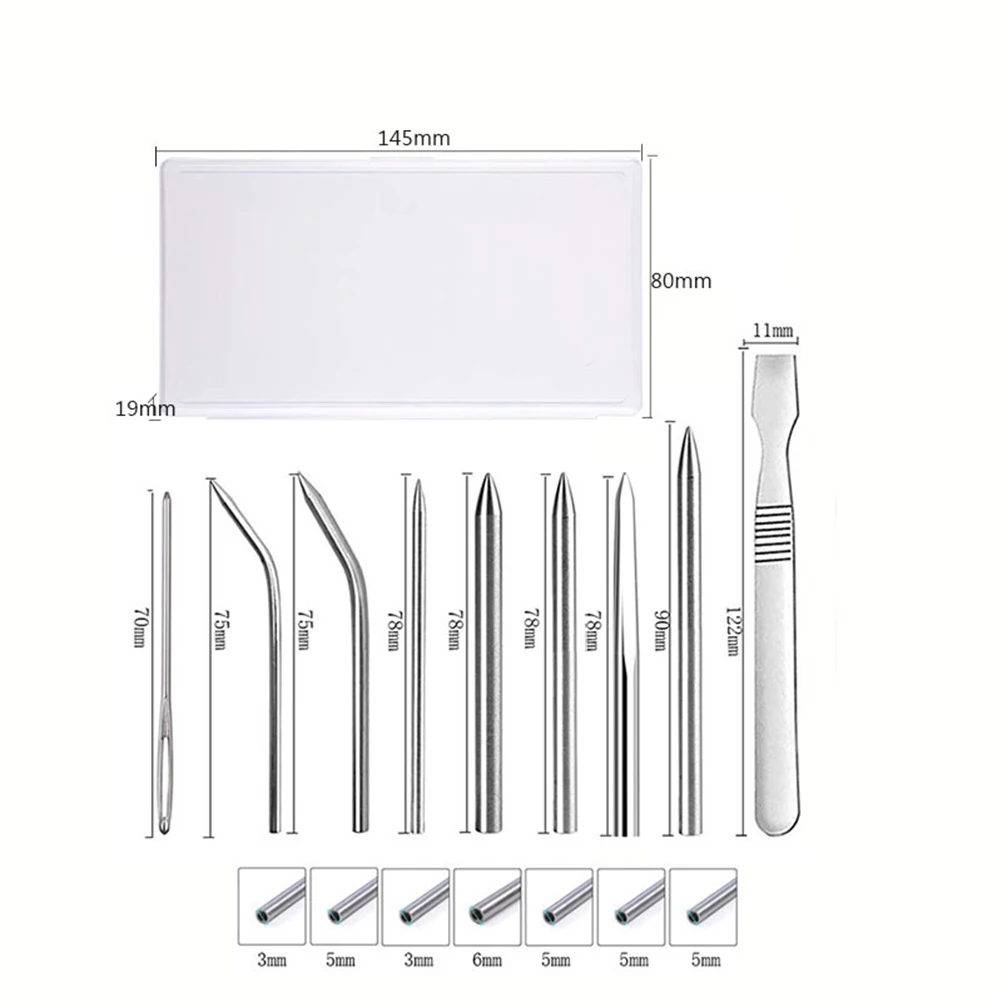 

9 in Stitching Set Lacing Needles DIY Lacing Needle Accessories Bracelet Maker Umbrella Cord Tool Kit