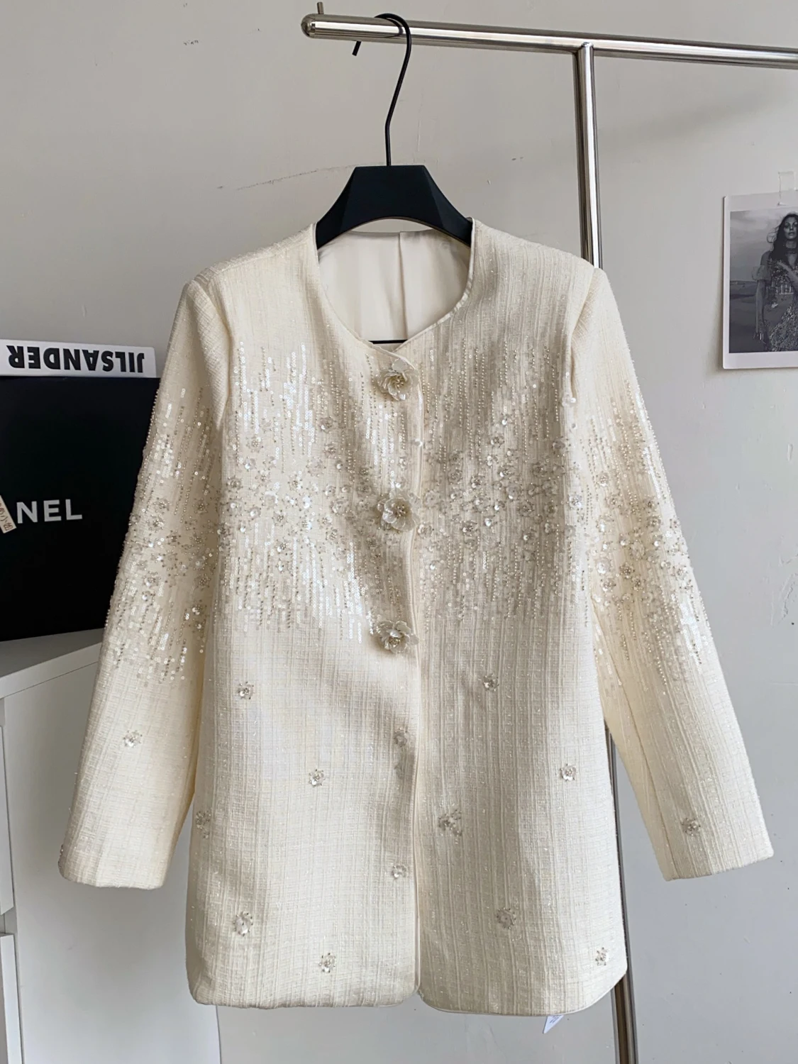 

Ele, длинный свек, круглый женский джет Ne, роскошный кардиган с вышивкой и блестками, цветочный дизайн, топ для осеннего сезона