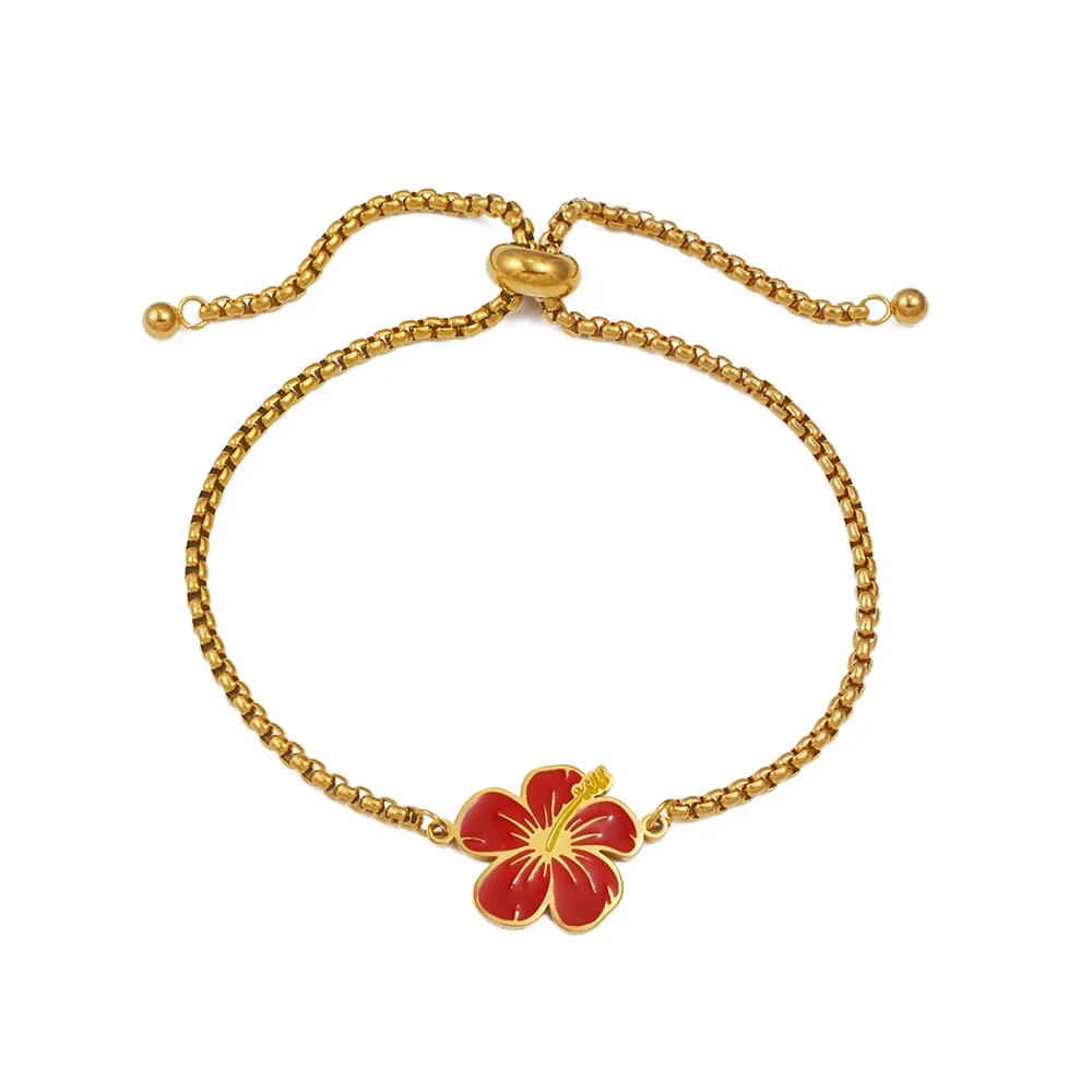Anniyo-brazaletes ajustables con flores de hibisco grabadas para mujer y niña, joyería hawaiana de la isla de Guadalupe de Guam Puerto Rico PR # 511962
