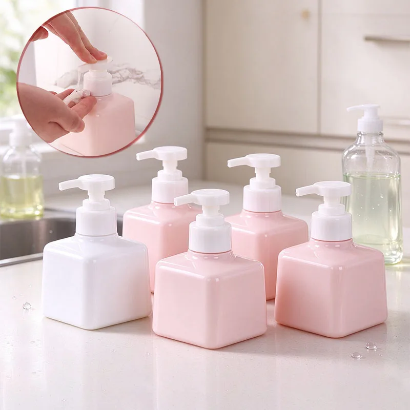 20/30/50pcs 200ml Square Liquid Soap Shampoo Pump Bottles Mousse Points Lotion Shower Gel Container Dispenser Bathroom Container