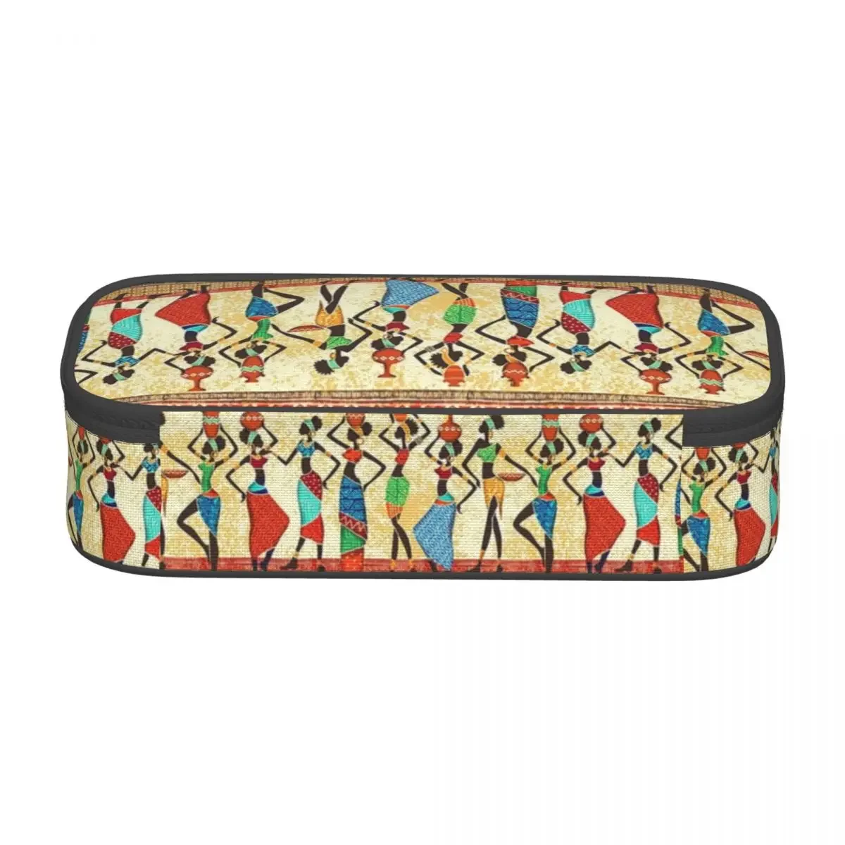 Custom African Ethnic Style Pattern Pencil Cases for Girl Boy Big Capacity Pattern Pen Bag Box Stationery