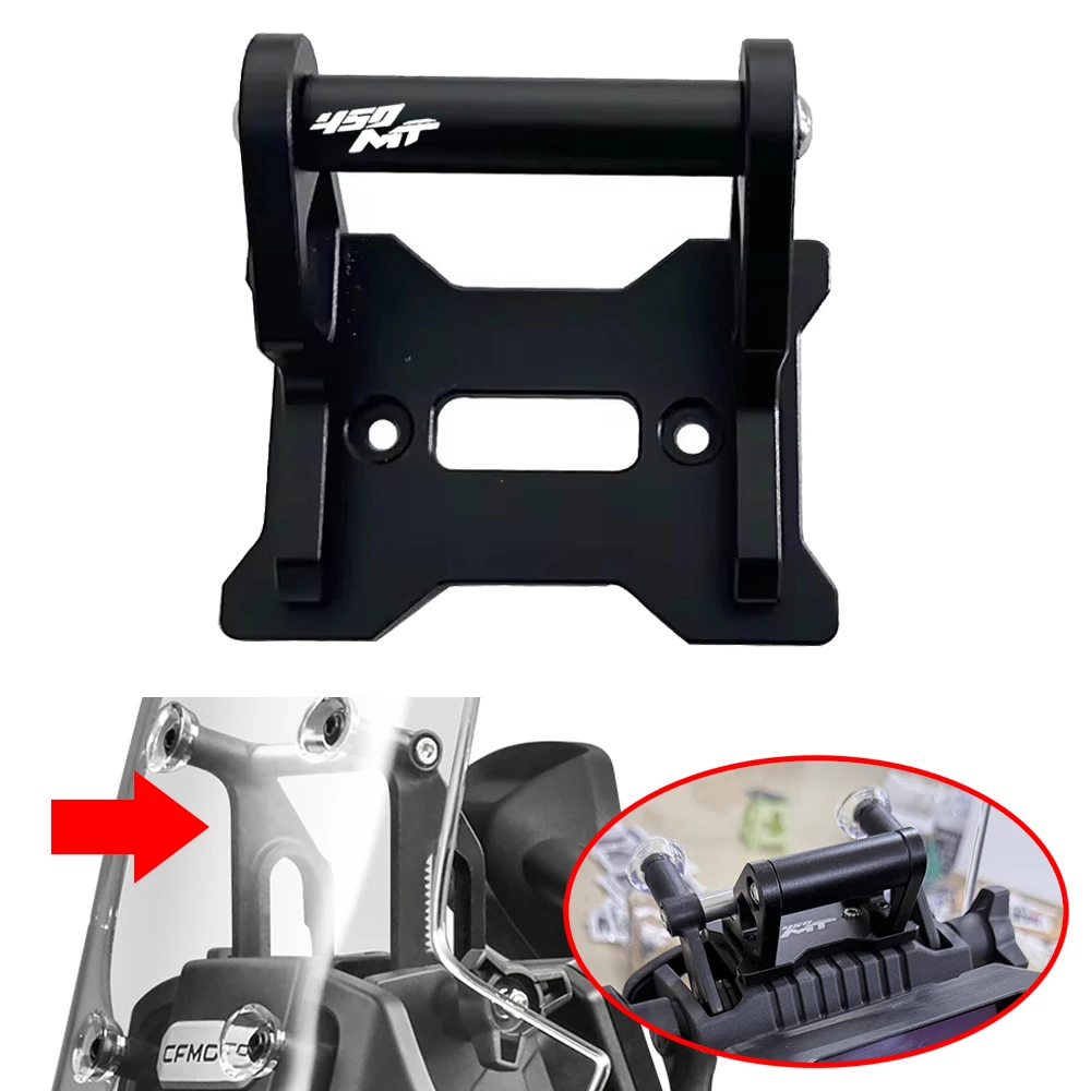 

Motorcycle Accessories CNC Phone Stand Navigation Extension Holder Fit For CFMOTO 450MT 450 CF MT450 2025 GPS Navigation Bracket