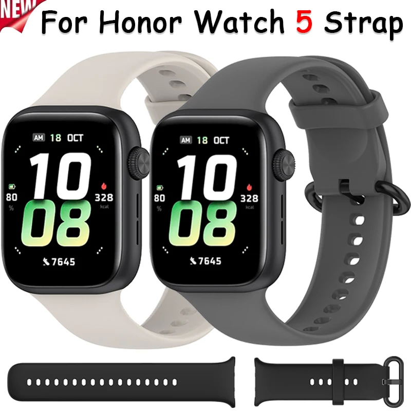 

Silicone Strap for Honor Watch 5 Smart watch Watchband Replaceable Bracelet Belt for Honor Watch 5 Sport Wristband Accessories