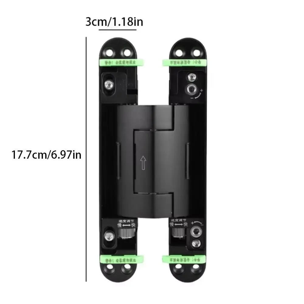Silent Close Hydraulic Adjustable Hinge Invisible Mounting Folding Automatic Door Closing Device Furniture Fittings Adjustable