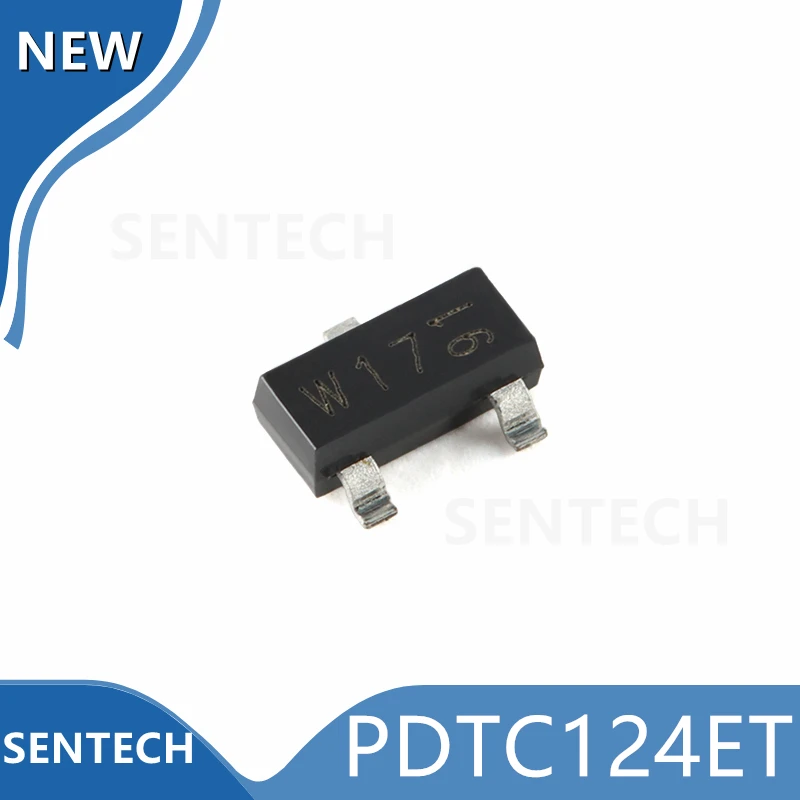 100PCS New original PDTC124ET TO-236AB（W17）100mA 50V bias resistor transistor