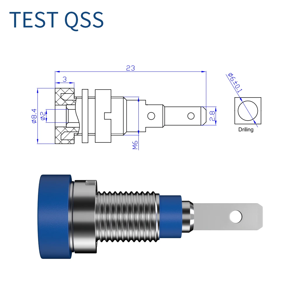 QSS 10 pz 2MM presa a Banana rilegatura Post dado spina a Banana Jack connettore elettrico terminale foro di prova parti fai da te Q.40004